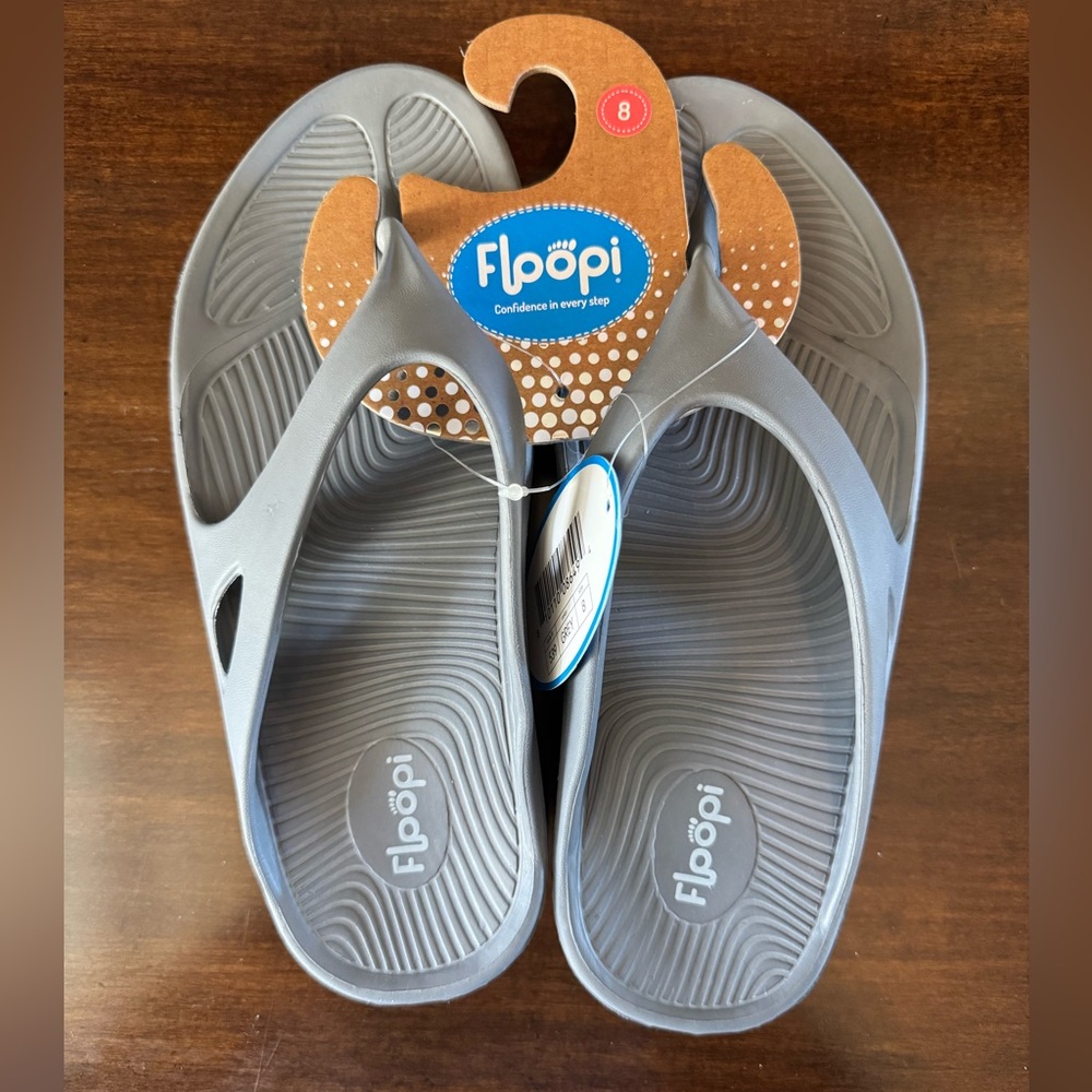 Floppi Women’s Blair Comfort Thong Sandals in Grey size 8 NWT - Picture 5 of 7